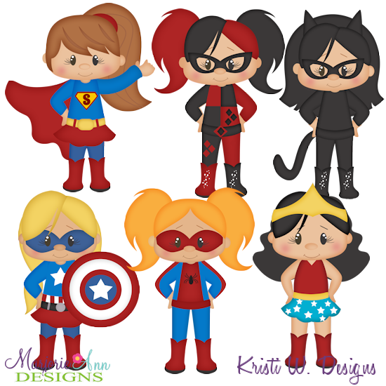 Super Kids-Girls Exclusive SVG Cutting Files + Clipart - Click Image to Close